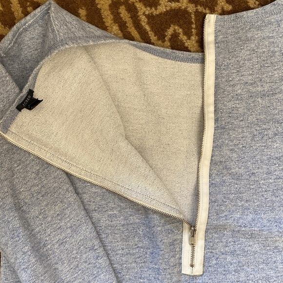 J. Crew French Terry 3/4 Sleeve Sweatshirt Womens Zip Back Blue Heathered SZ XS - Picture 4 of 8